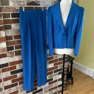 BOBBIE BROOKS Vintage Blue 2 Pc Blazer & Pants Suit